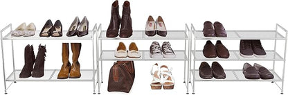 Simple Houseware 3-Tier Stackable Mesh Shoe Rack - Image 3