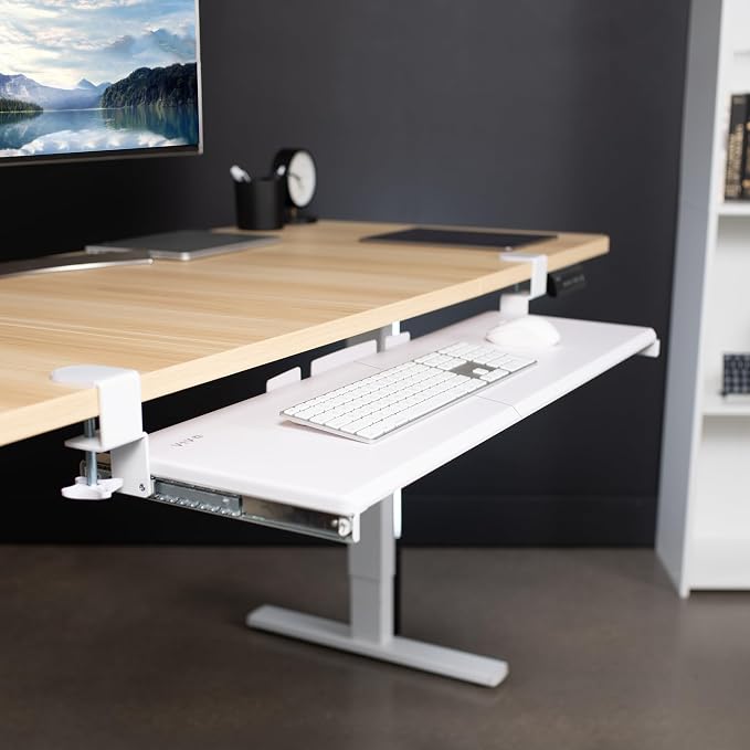 VIVO White Extra Large 34 x 11 in Under Desk Keyboard Tray, MOUNT-KB15EW | - Image 2