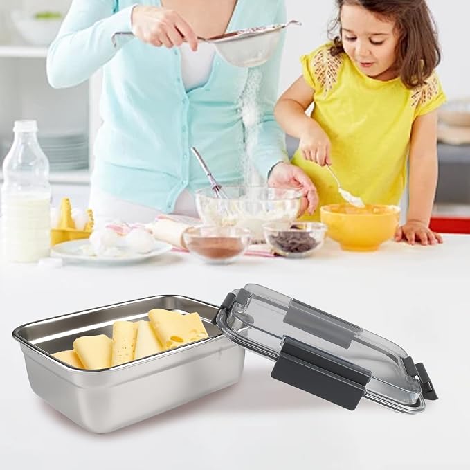 Cheese Container for Refrigerator, Cheese Stainless Steel Container - Image 5