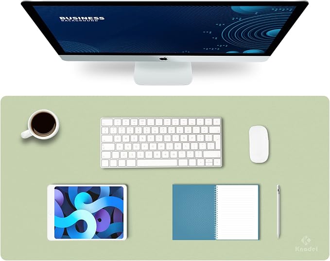 K KNODEL Large Office Leather Desk Mat, Mouse and Keyboard Pad, Computer and by K+KNODEL