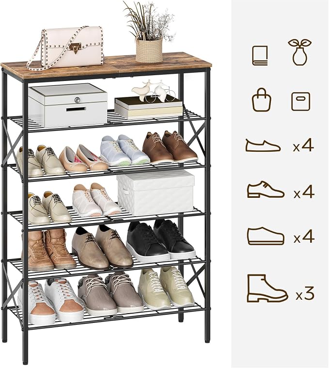 YATINEY 6-Tier Shoe Rack, Shoe Storage Organizer - Image 4