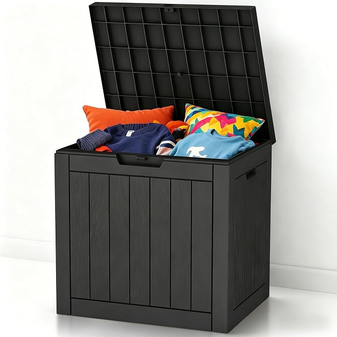Zapdos 31 Gallon Outdoor Deck Box, Lockable Waterproof Outdoor Storage Boxes by Zapdos