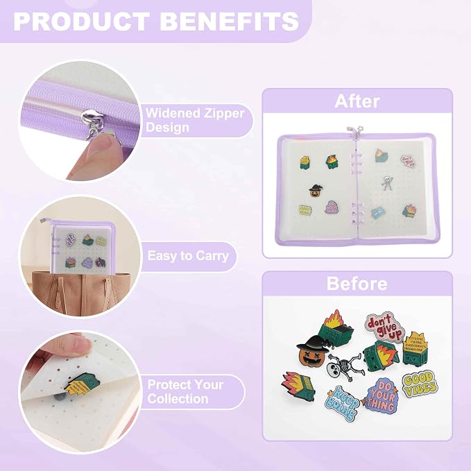 CAPASTEC Pin Bag, Portable Pin Display Book, Brooches Storage - Image 4