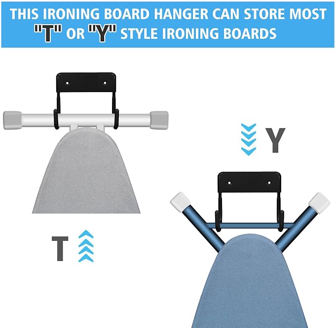 Ironing Board Hanger Wall Mount, Ironing Board Holder Iron Board Organizer Wall - Image 2