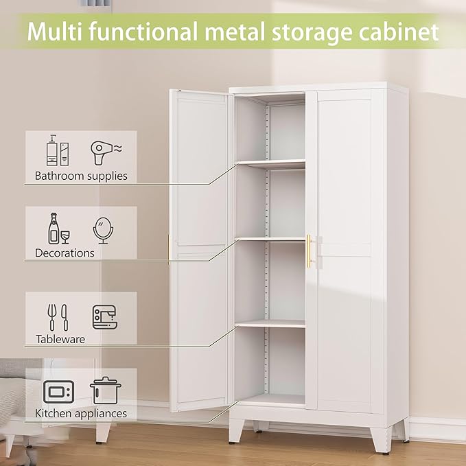 GAIOUS Metal Pantry Cabinet, Kitchen Pantry Storage Cabinets - Image 4