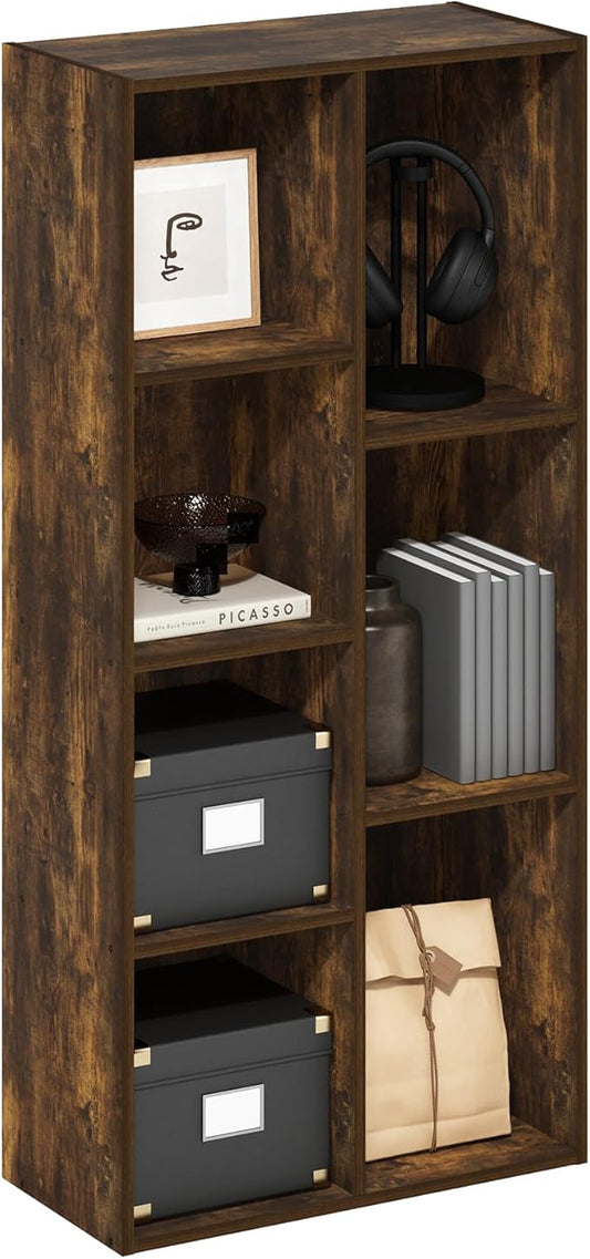 Furinno LUDER Book Shelf, 7-Cube Bookshelf, 9.4 x 19.5 x 41.7, by Furinno-FitsYourSpaceFitsYourBudget