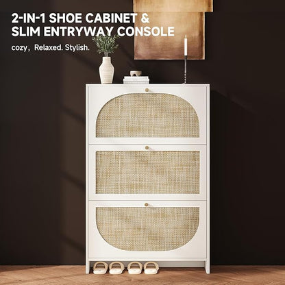 Nicetree Shoe Cabinet Storage for Entryway Slim 9.5" Freestanding Floor Base - Image 3