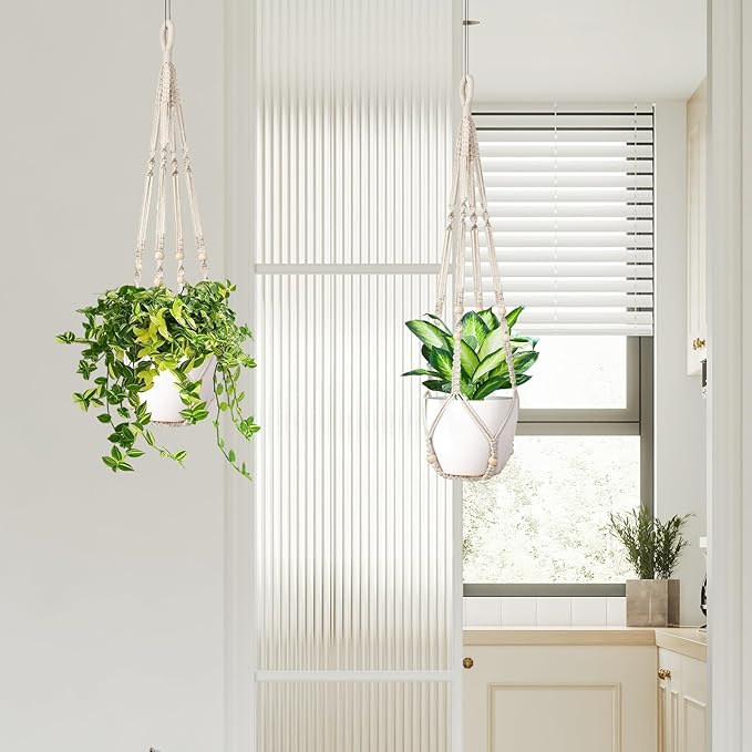 LEWESU Macrame Plant Hanger Indoor Set of 2 - Image 7
