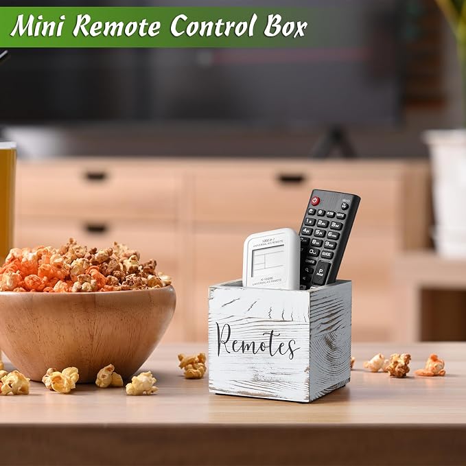 DRASTAR Remote Control Holder, Wood TV Remote Holder, Remote Storage Caddy - Image 4