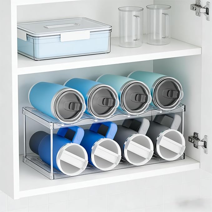 Yieach 2 Pack Stackable Water Bottle Organizer - Image 2