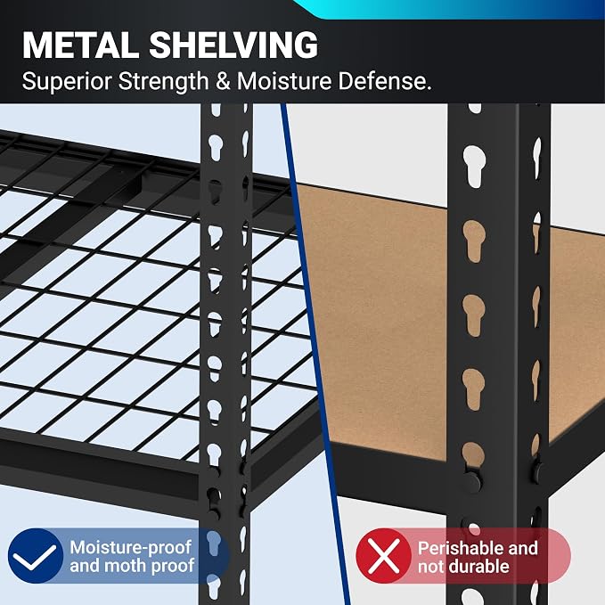 FLEXIMOUNTS Garage Shelving, Heavy Duty Shelving 2000 lbs, 5-Tier Garage - Image 3