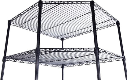 Bonnlo 6-Tier Rolling Heavy Duty Commercial Polygonal Corner Shelf Wire - Image 6
