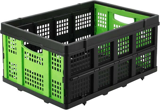 55L Collapsible Crates for Storage, Stackable & Collapsible Milk Crates - Image 9