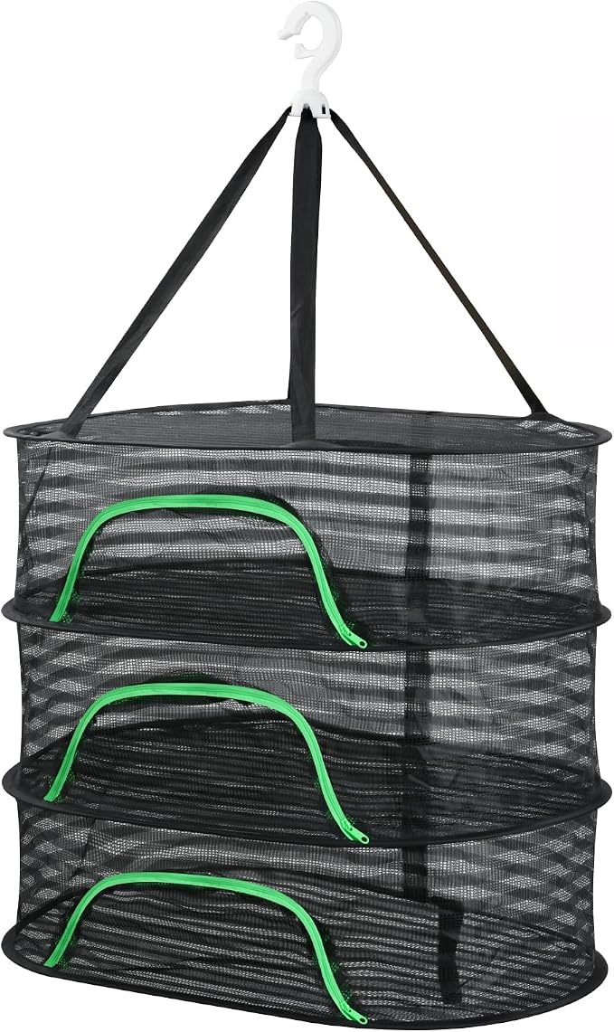 Hanging Drying Rack, Foldable Mesh Drying Net 3 Layers Hanging Dry Basket by Unknown