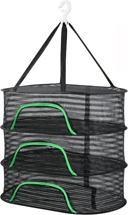 Hanging Drying Rack, Foldable Mesh Drying Net 3 Layers Hanging Dry Basket by Unknown