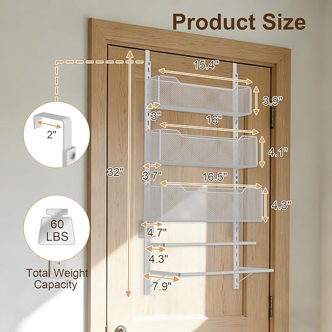 VyGrow Over The Door Clothes Hanging Rod - Image 3