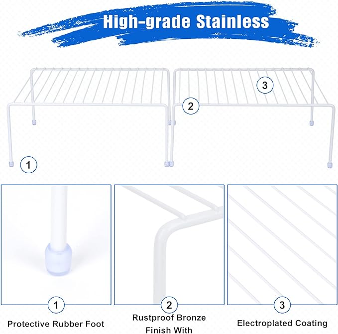 Medium Cabinet Storage Shelf Rack, Shelves，Kitchen Counter and Cabinet Shelf - Image 5