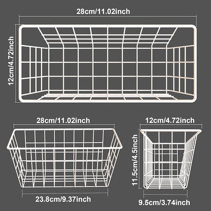 MaraFansie Wall Wire Baskets Adhesive Basket Hanging Kitchen Baskets No Drilling - Image 2