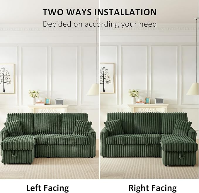 KCGKCG Sleeper Sofa Bed, 81” Pull Out Couch Bed - Image 7