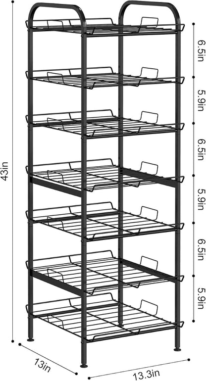 BTY Water Bottle Organizer 7 Tier Freestanding Water Bottle Storage Organizer - Image 2