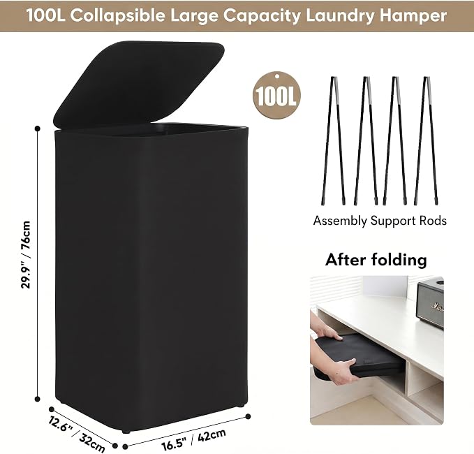 DOKEHOM 100L Laundry Hamper - Image 3