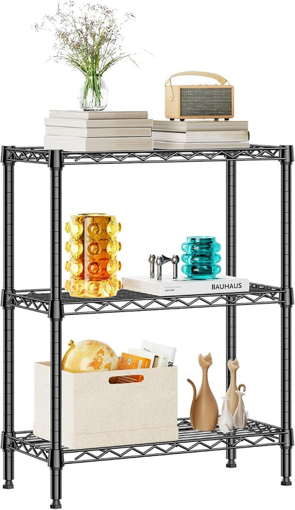 3 Tier Wire Shelving Unit, Small Metal Wire Shelf by IZEUK