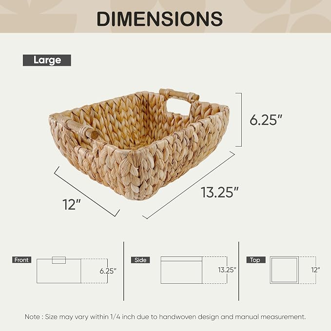 Large Rectangular Handwoven Wicker Basket - Image 7