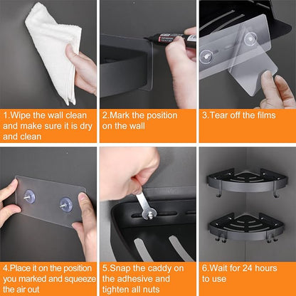 DUFU Adhesive Corner Shower Caddy - Image 6