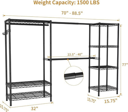 Golpart Heavy Duty Clothes Rack Metal Wardrobe - Image 4