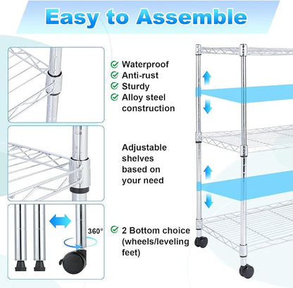 Whitmor 3 Tier Storage Shelves, Heavy Duty - Image 4