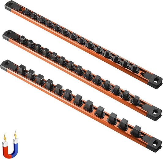 ALOANES 3-Piece Magnetic Rail Organizer, Heavy Duty Aluminum Rails, 360 Swivel by Aloanes