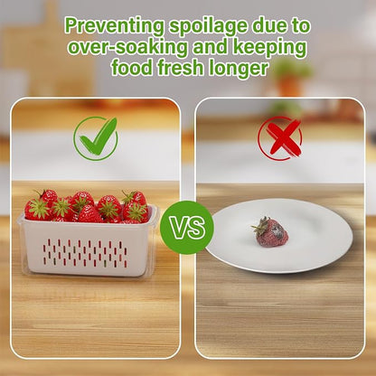 4 PCS Fruit Storage Containers for Fridge, Produce Containers for Fridge - Image 6