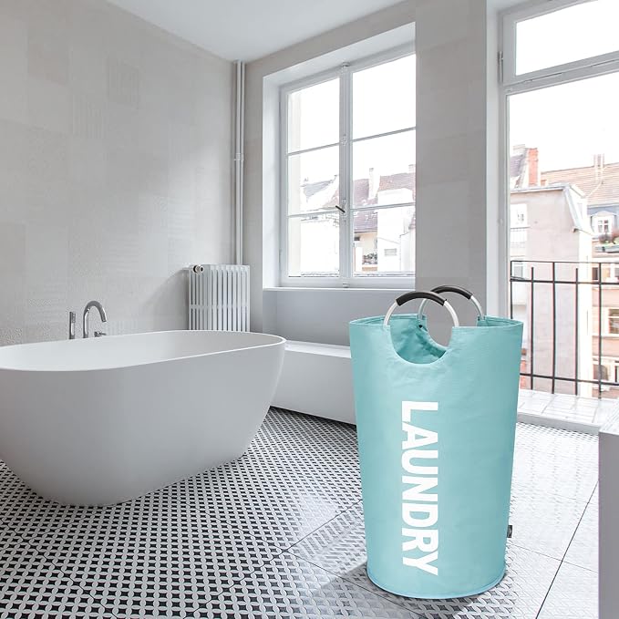 DOKEHOM 90L Large Laundry Basket, Collapsible Laundry Bag, Freestanding Tall - Image 9