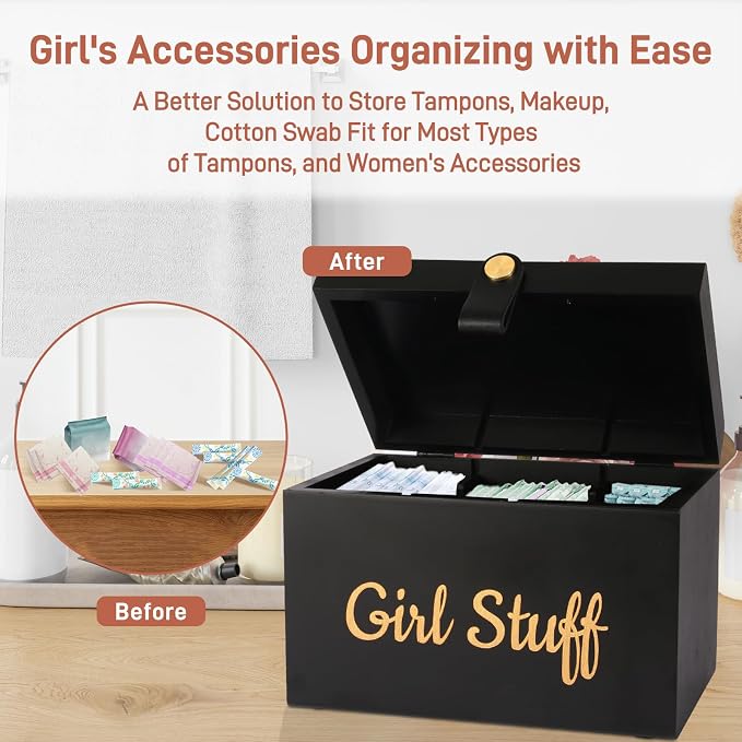100% Solid Wood Tampon Holder Box - Image 6