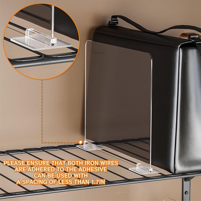 Yieach 10 Pack Acrylic Shelf Dividers - Image 7