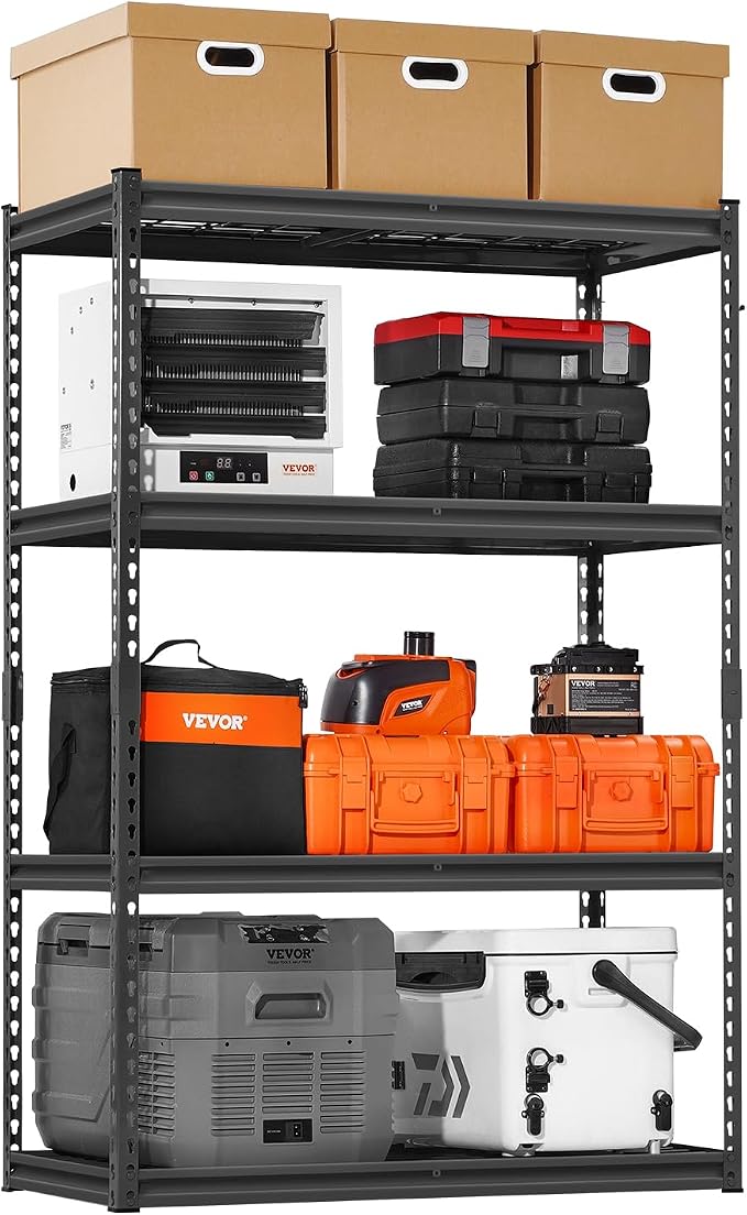 VEVOR Storage Shelves, 2400 lbs, 4 Tier Heavy Duty Garage Shelving, by VEVOR