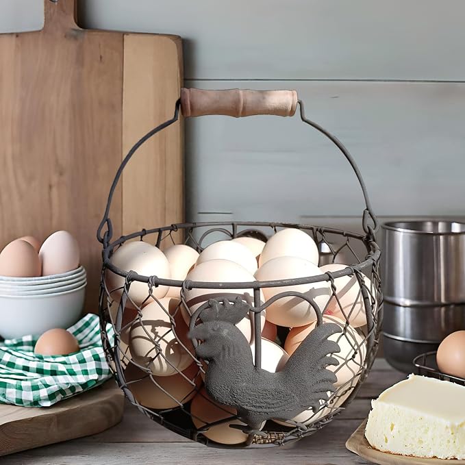 LINCOUNTRY. Chicken Wire Egg Basket - Image 4
