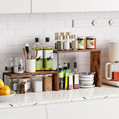 Kitchen Countertop Organizer, Spice Rack Cabinet Organizer Shelf Stackable - Image 3
