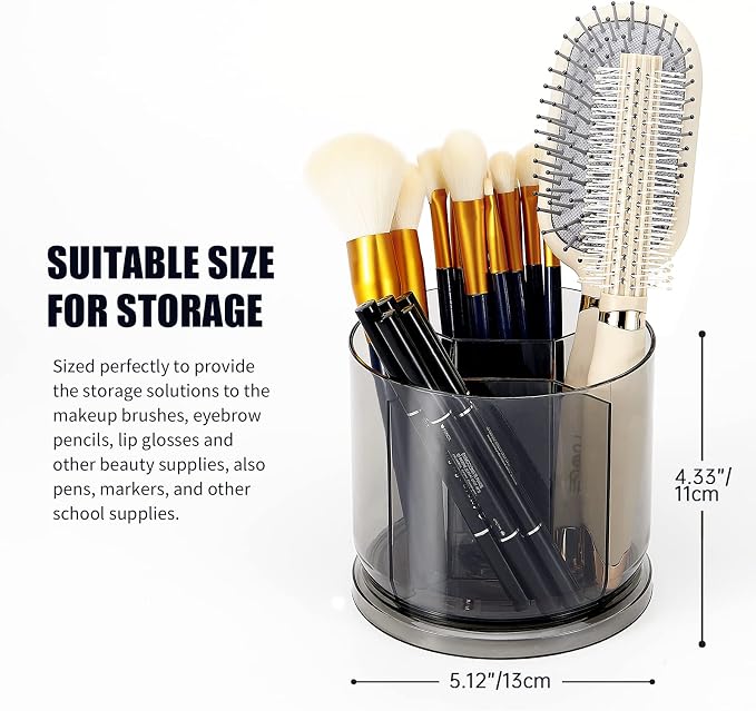 Makeup Brush Holder Organizer, Rotating Makeup Organizer - Image 2