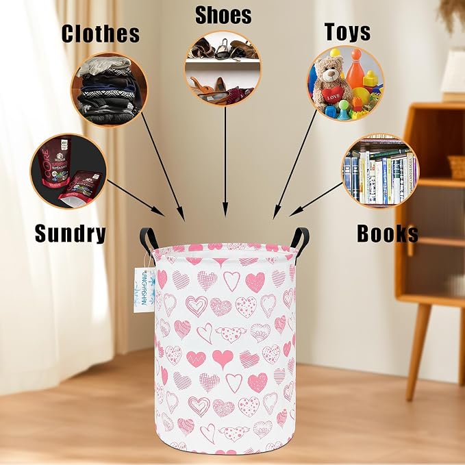 LANGYASHAN Laundry Basket Canvas Fabric Collapsible Organizer Basket - Image 6