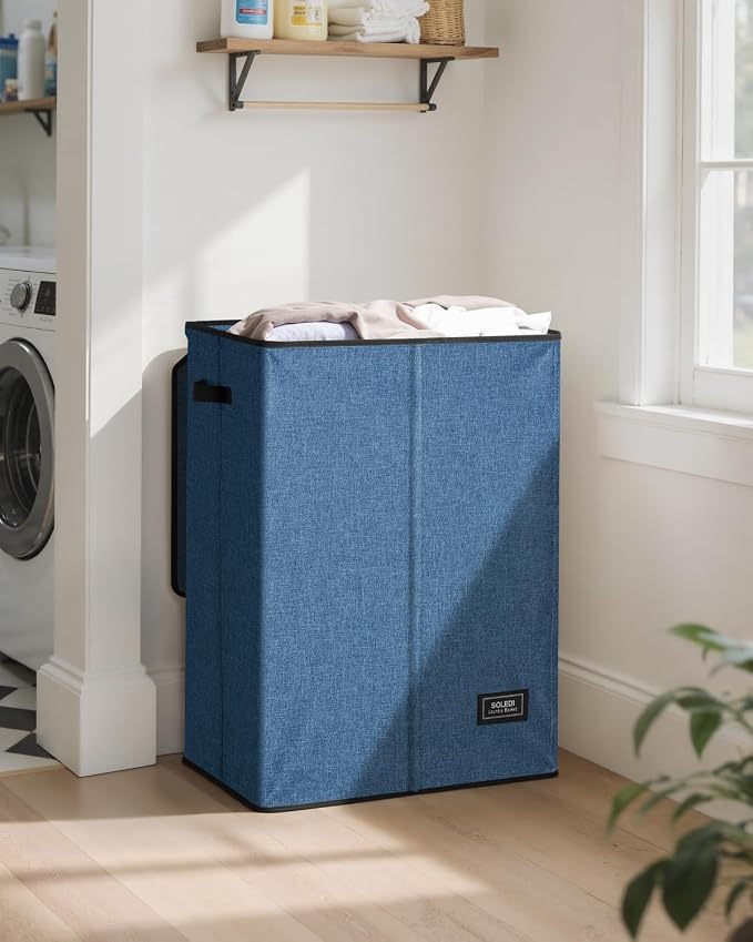 SOLEDI Laundry Hamper with Lid 130L Large & Tall Collapsible Laundry Basket - Image 2