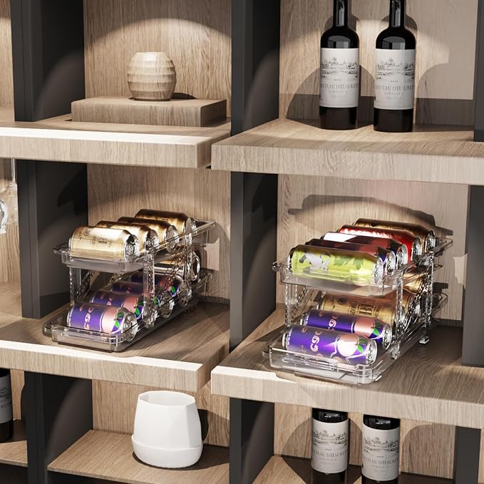 Drink Organizer for Fridge Soda Holder for Refrigerator Can Dispenser, - Image 6