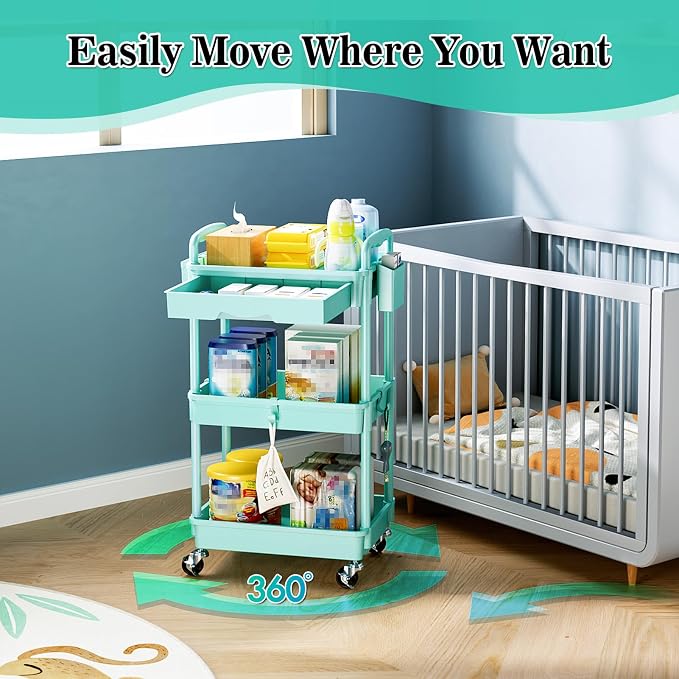 SUNALLY 3-Tier Rolling Cart - Image 4