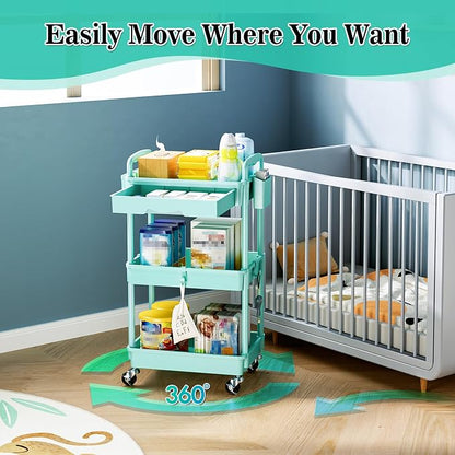 SUNALLY 3-Tier Rolling Cart - Image 4