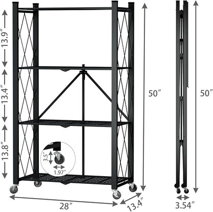 4 Tier Foldable Storage Shelf - Image 4