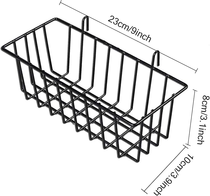 GBYAN Grid Wall Basket Wall Grid Panel Accessories Wire Straight Shelf - Image 4