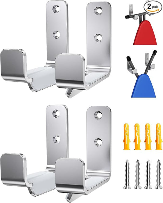 2PCS Ironing Board Wall Hook Modern Wall Mount Ironing Board Hanger by MUSVOH