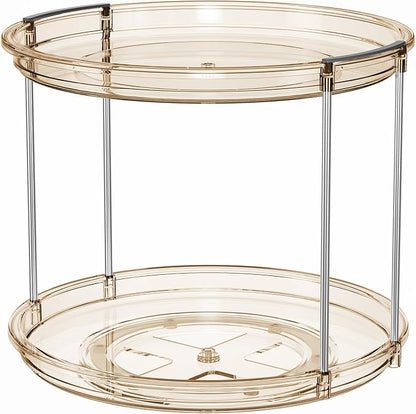 LAMU 2 Tier Lazy Susan Turntable Organizer 9.25'' Rotating Spice Rack - Image 7