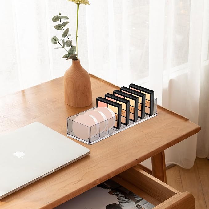 Acrylic Makeup Brush Organizers, 8 Section 8 Compartments Transparent Plastic - Image 5