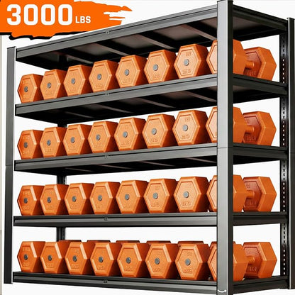 5 Tier Storage Shelves, Shelving Units Industrial Shelving - Image 6
